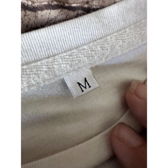 🌸3/$15🌸Long Sleeve White Crop Top Athletic t Shirt with Thumb Holes sz M - Picture 5 of 6